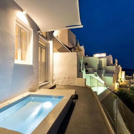 Charming Santorini Yagos 1 Bedroom Min Children Age 12 Years Private Furnished Balcony With Hot Tub Overlooking The Sea Villa Oia